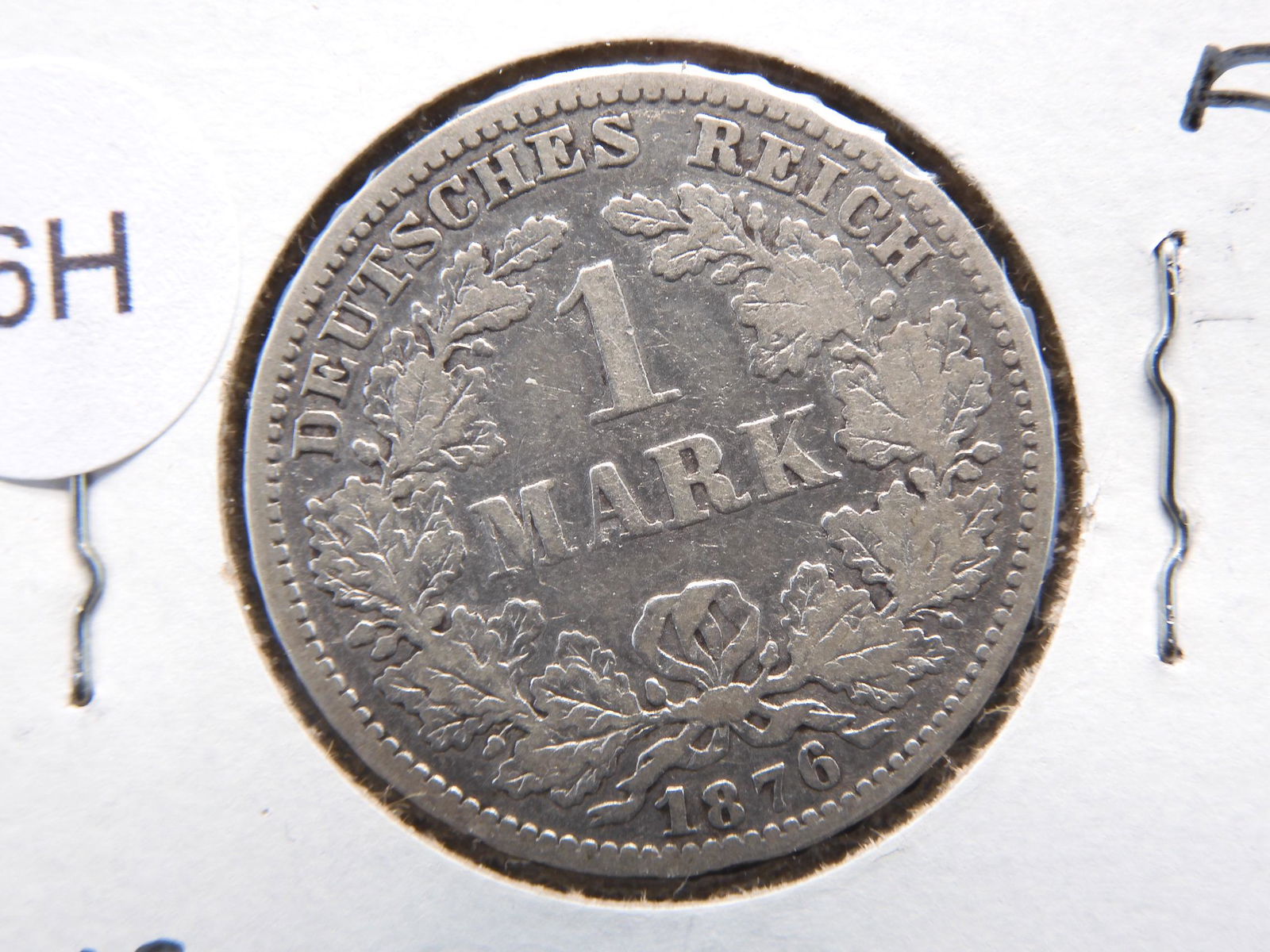 1876-F 1 Mark From Germany 90% Silver (1 of 3)