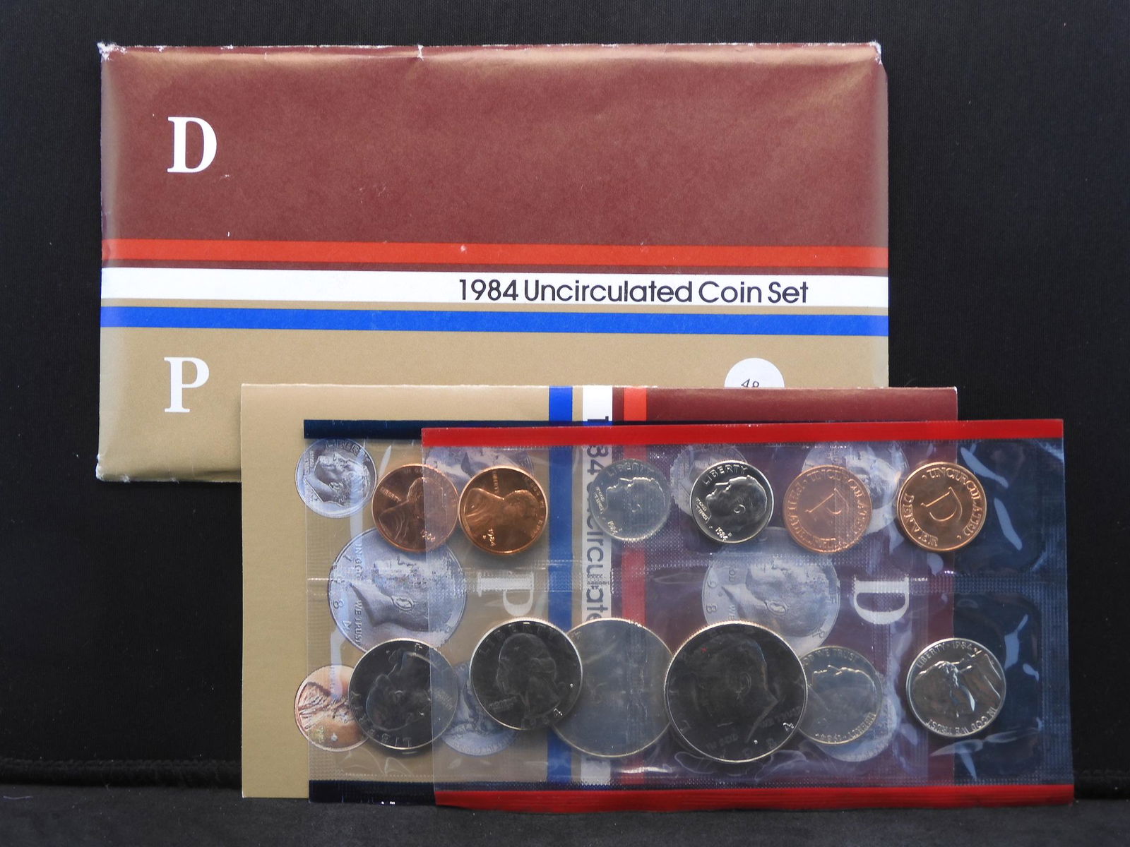1984 P/D 10 Coin US Mint Set.   GEM BU. (1 of 6)