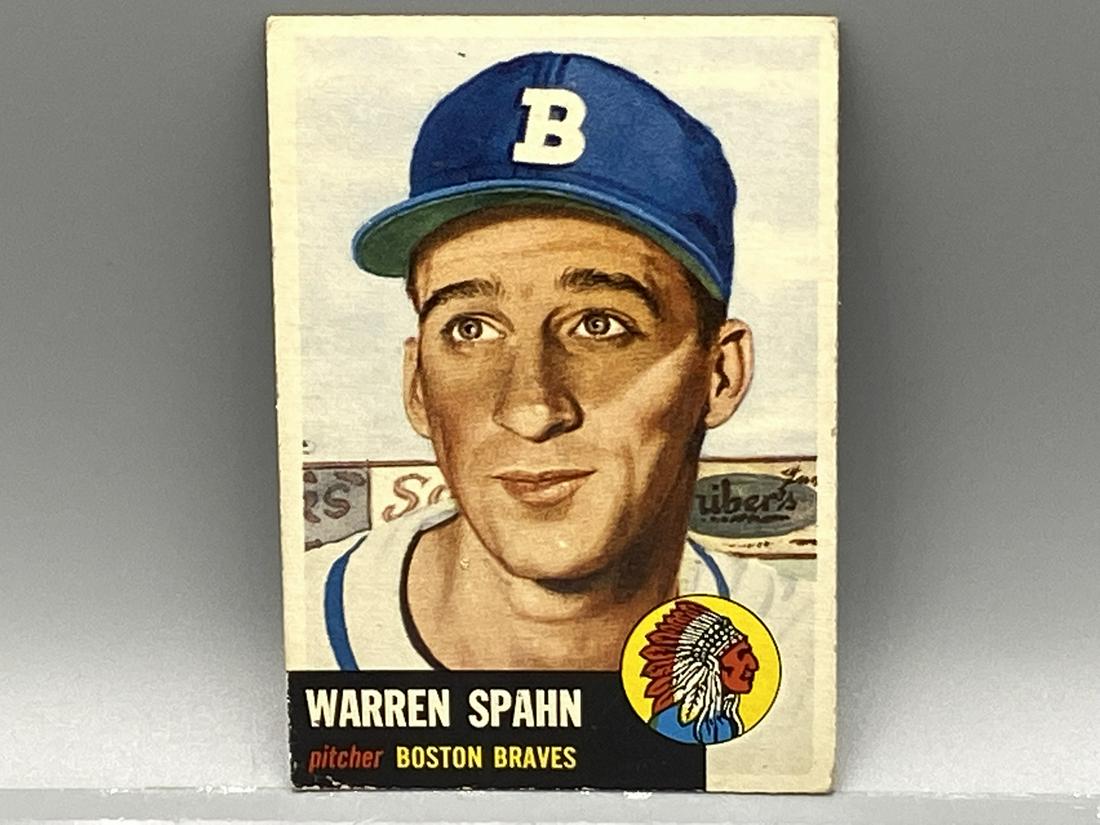 1953 Topps Warren Spahn #147 HOF (1 of 2)