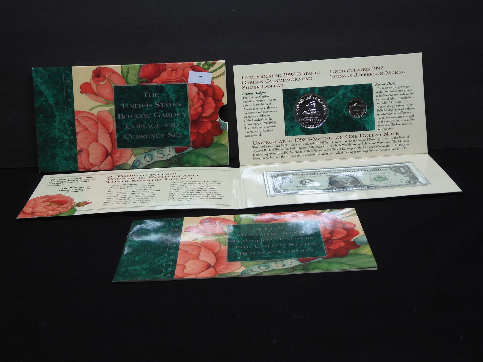 1997 U.S. Botanic Garden Coinage & Currency Set (1 of 7)