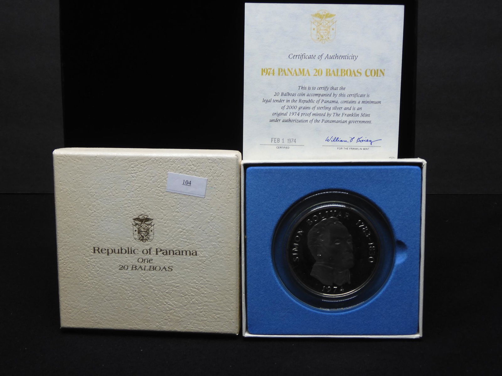 1974 Republic of Panama - Panama 20 Balboa Coin - 4.2 (1 of 5)