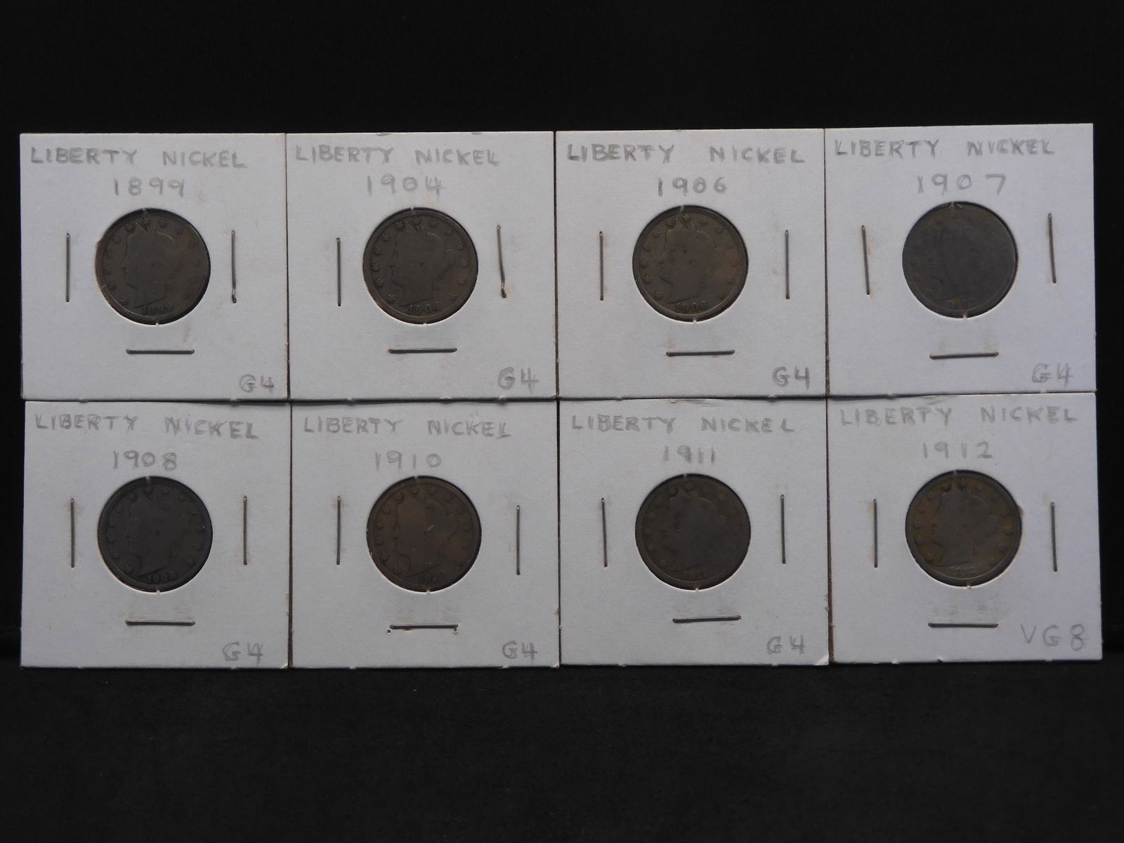 8 Liberty Head V-Nickels - Nice Condition! (1 of 9)