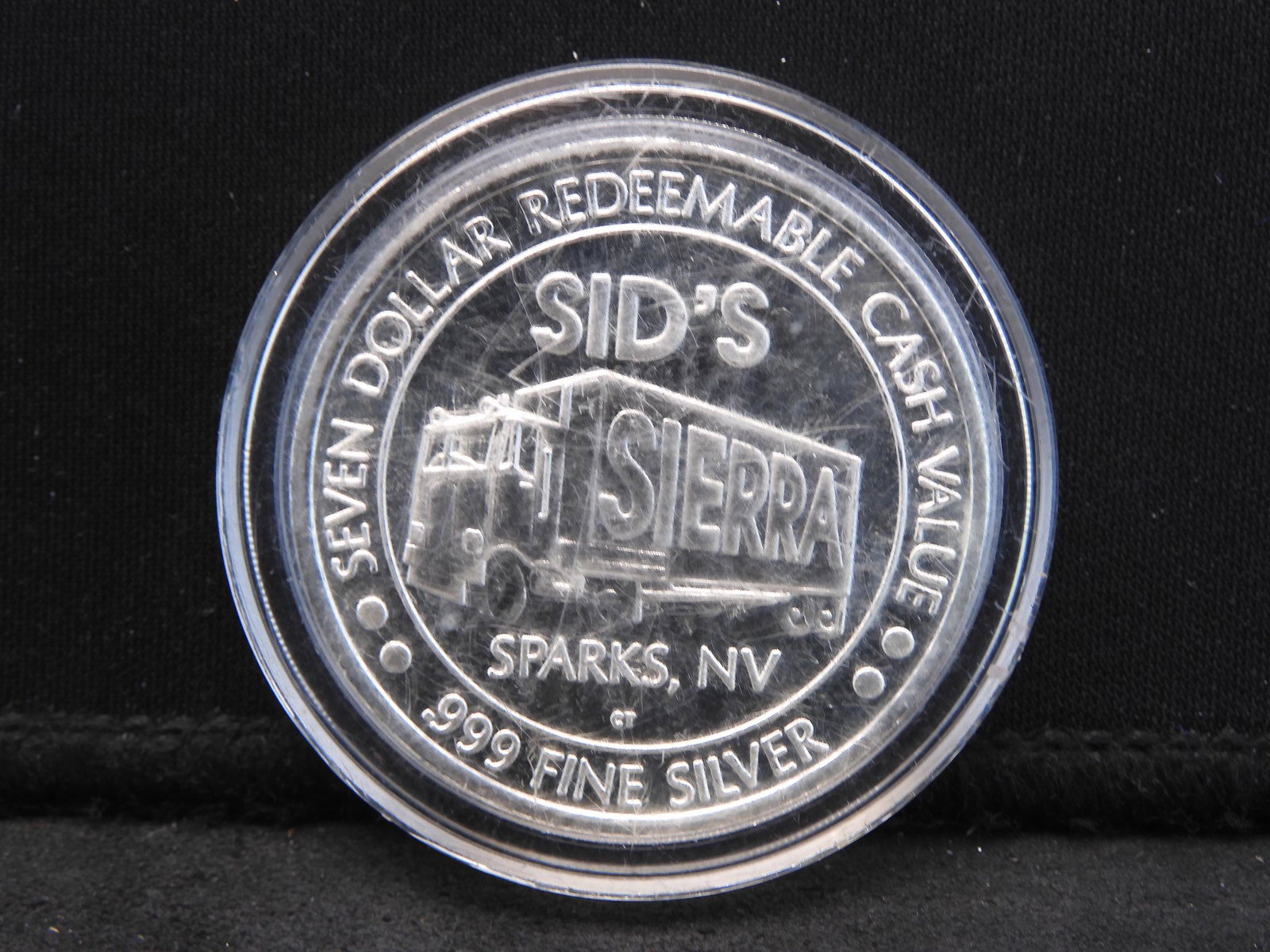 Silver .999 Fine - $7 Redeemable Cash Value - Sid's: Silver .999 Fine - $7 Redeemable Cash Value - Sid's Sparks, NV - Kenworth Trucks 1993 Series