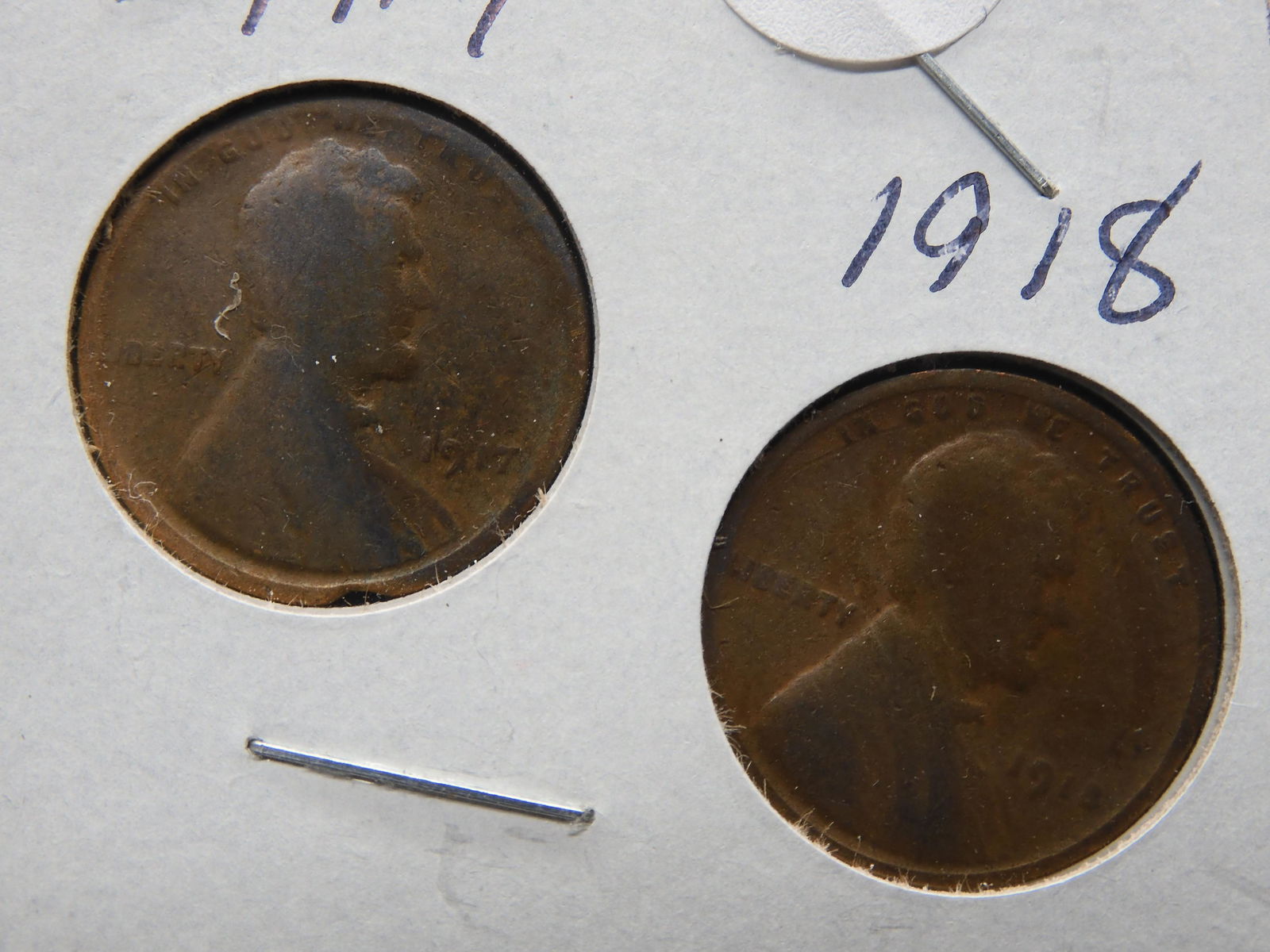 1917 & 1918 LINCOLN WHEAT CENTS (1 of 3)