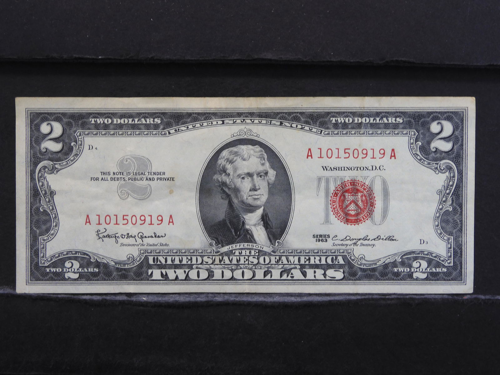 1963 Red Seal $2 Note - CRISP UNC (1 of 3)