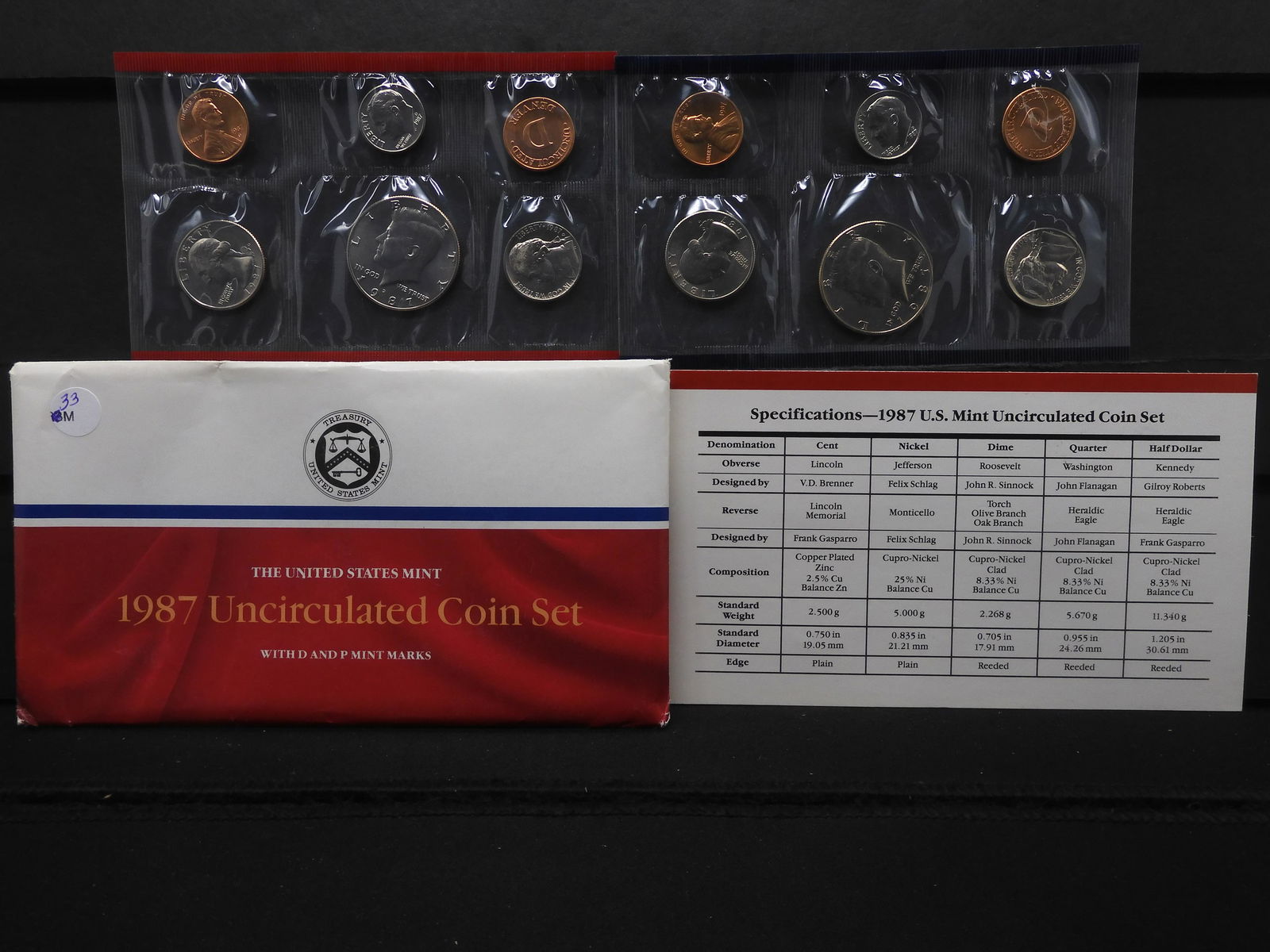 1987 P & D Unc. US Mint Set (1 of 6)