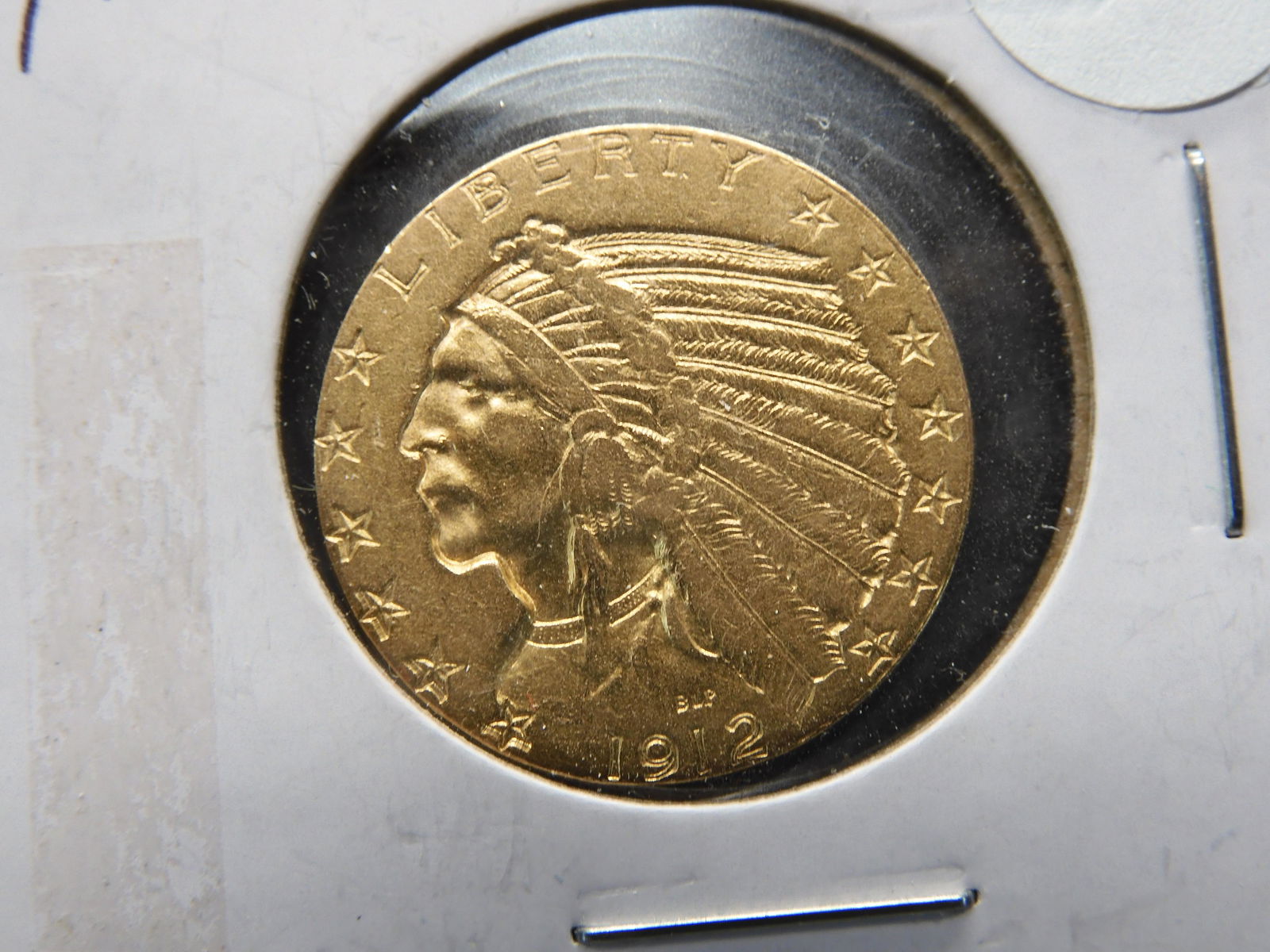 1912  US Gold Indian Head $5 Half Eagle (1 of 3)