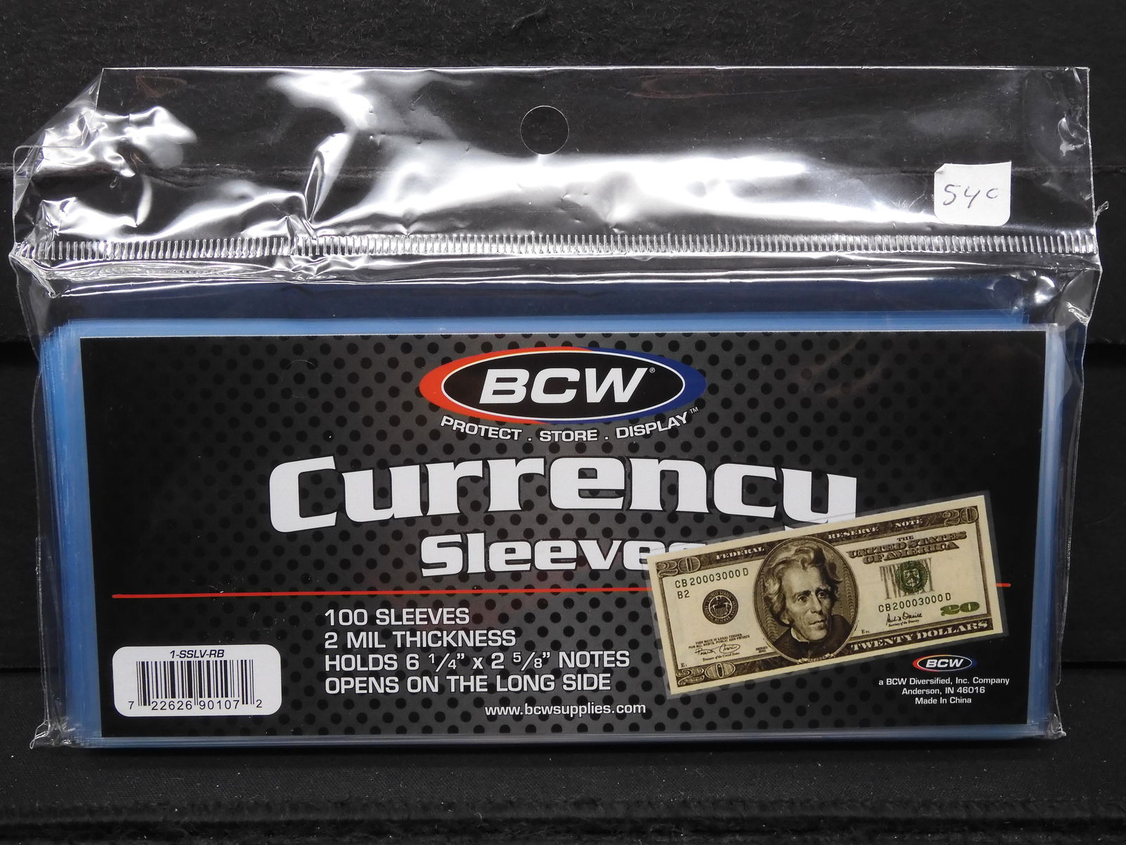 100 CURRENCY SLEEVES, NEW/SEALED (1 of 2)