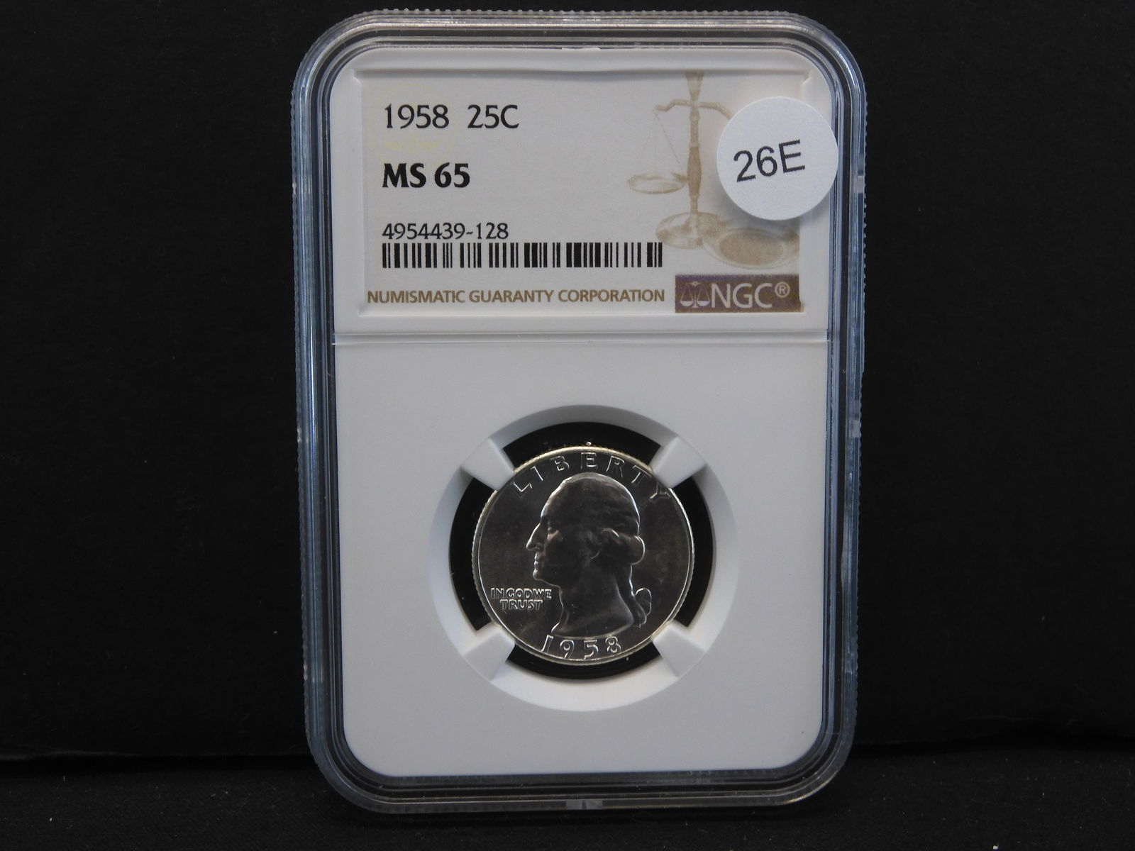 1958 Washington 25c.  NGC MS 65. (1 of 4)