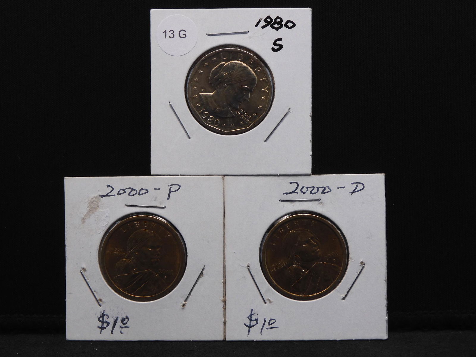 1980-S S.B.A. Dollar, 2000-P & 2000-D Sacagawea Dollars (1 of 7)