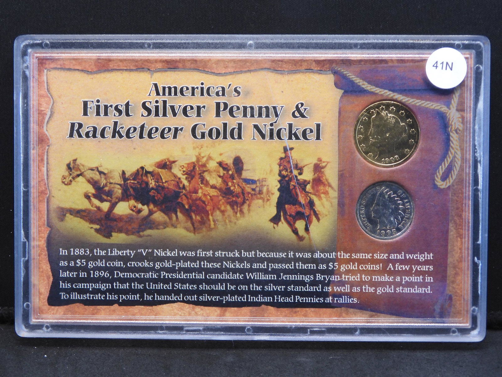 America's First Silver Penny & Racketeer Gold Nickel (1 of 4)