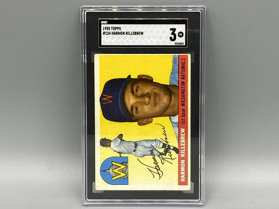 1955 Topps Harmon Killebrew #124 SGC 3 Rookie HOF (1 of 2)