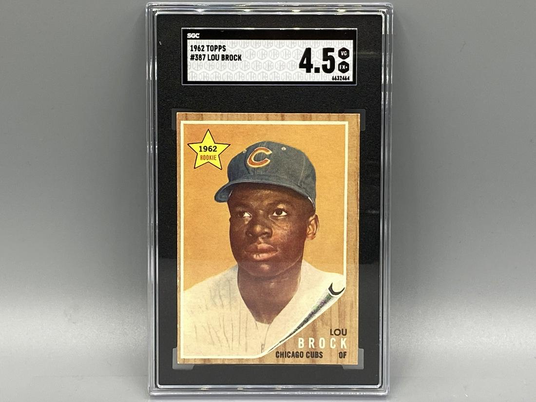 1962 Topps Lou Brock #387 SGC 4.5 Rookie HOF (1 of 2)