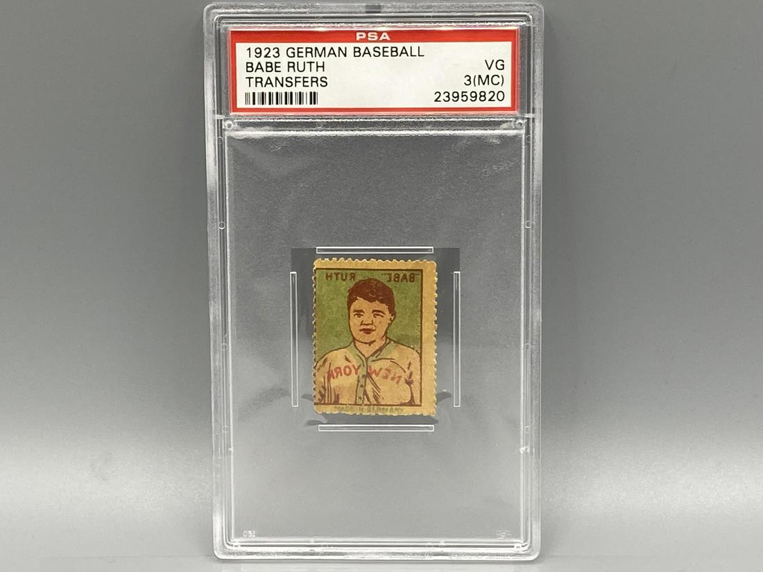 1923 German Baseball Transfers Babe Ruth PSA 3 (MC) (1 of 2)