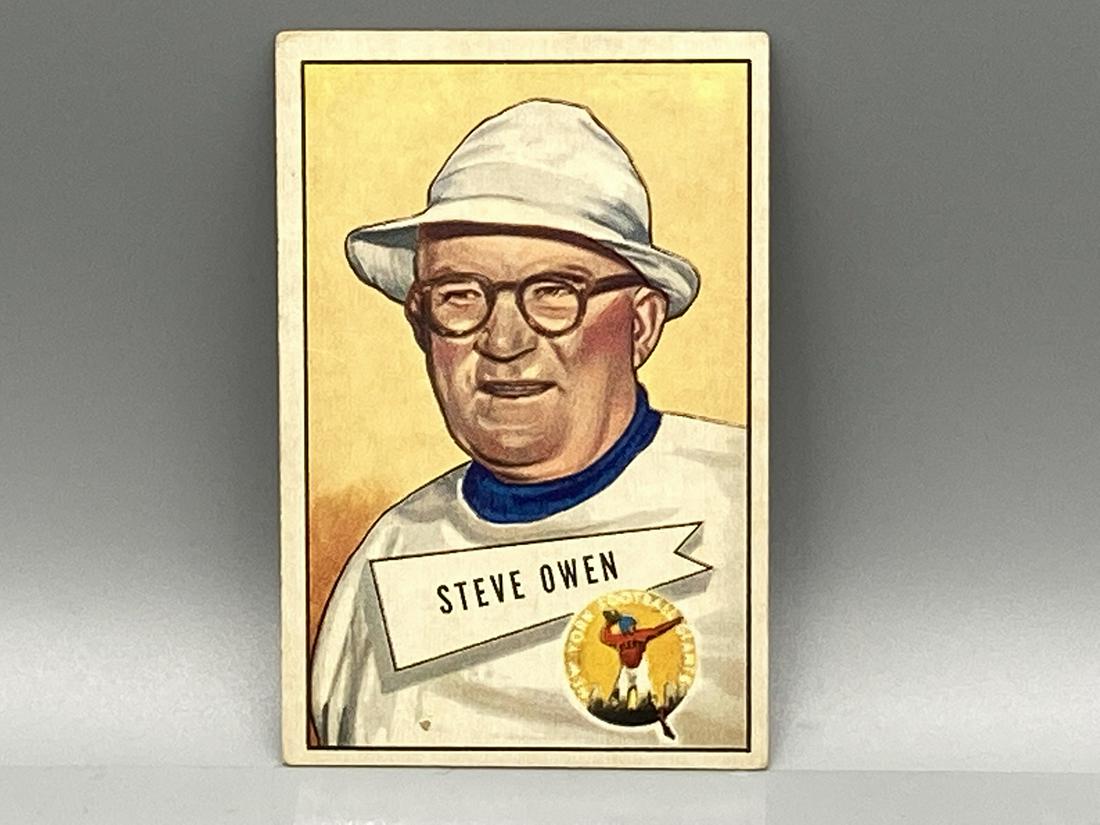 1952 Bowman Large Steve Owen #4 Rookie HOF: 1952 Bowman Large Steve Owen #4 Rookie HOF