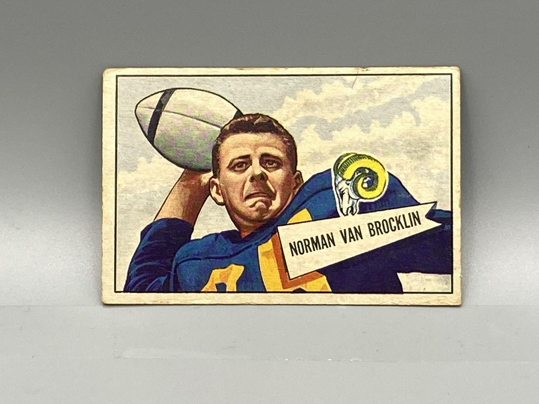 1952 Bowman Large Norm Van Brocklin #1 HOF Short Print (1 of 2)