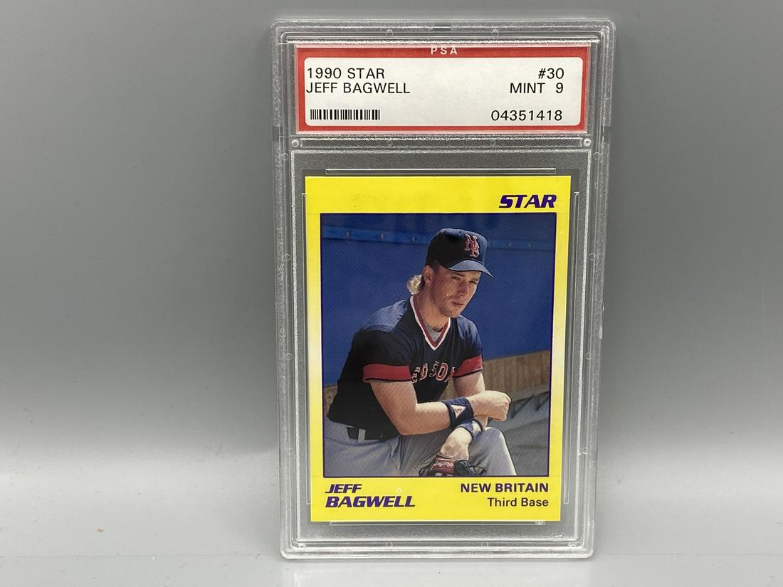 1990 Star #30 Jeff Bagwell Rookie Card PSA Mint 9 (1 of 2)