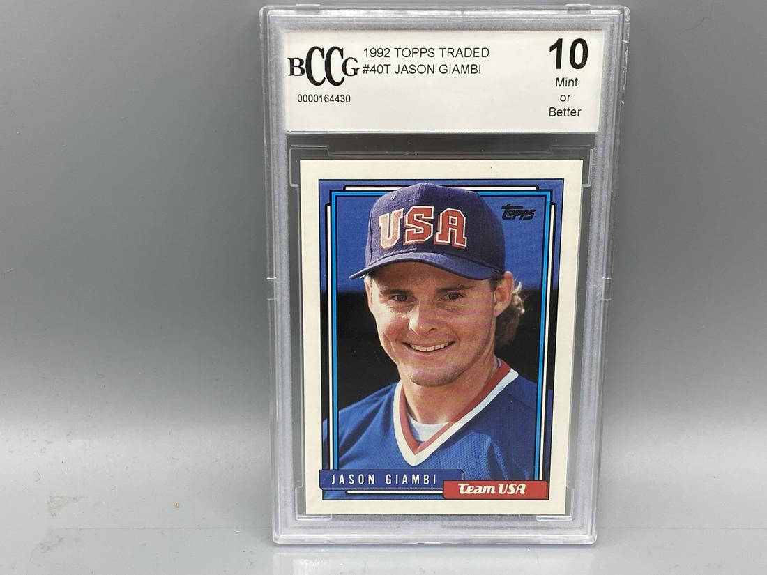 1992 Topps Traded #40T Jason Giambi Rookie Card BCCG (1 of 2)