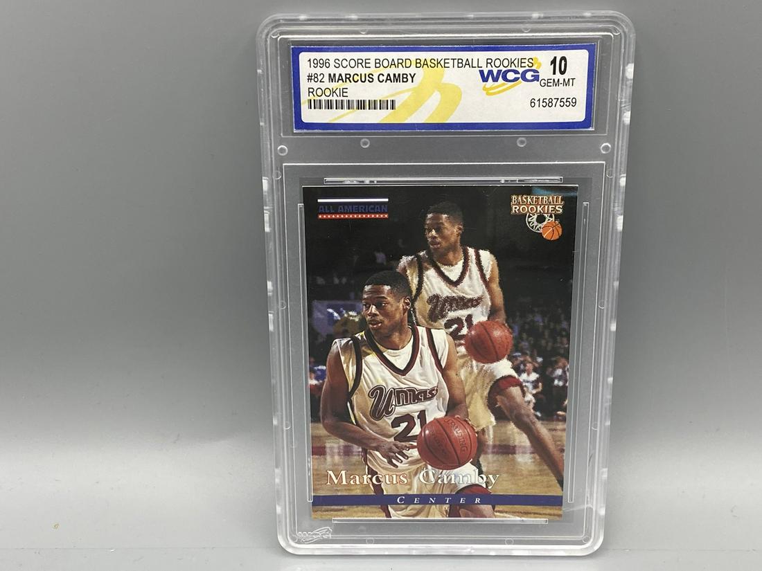 1996 Scoreboard Basketball #82 Marcus Camby Rookie Card (1 of 3)