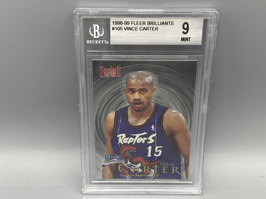 1998-99 Fleer Brillants #105 Vince Carter BGS Mint 9 (1 of 2)