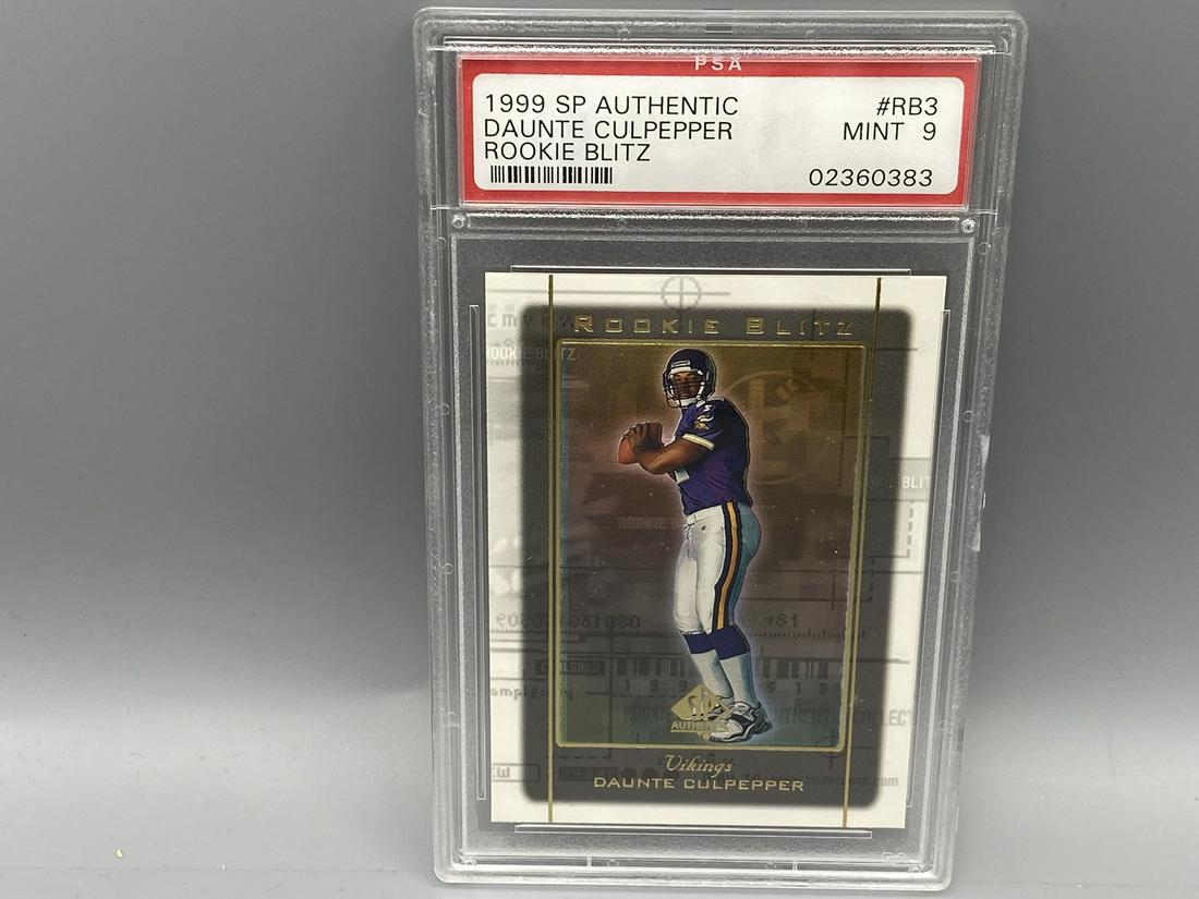 1999 SP Authentic #RB3 Daunte Culpepper Rookie Card PSA (1 of 2)