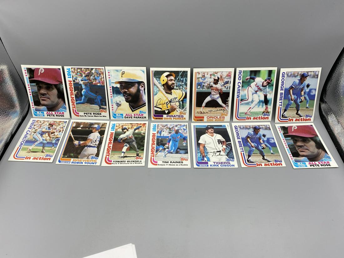 Lot of (14) 1982 MLB Superstars including Pete Rose, (1 of 6)