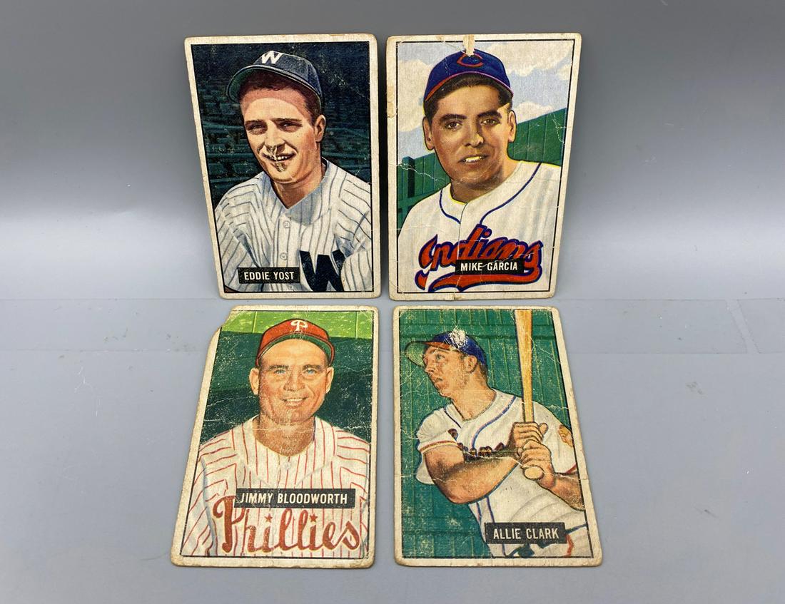 Lot of (4) 1951 Bowman Rookie Cards (1 of 2)