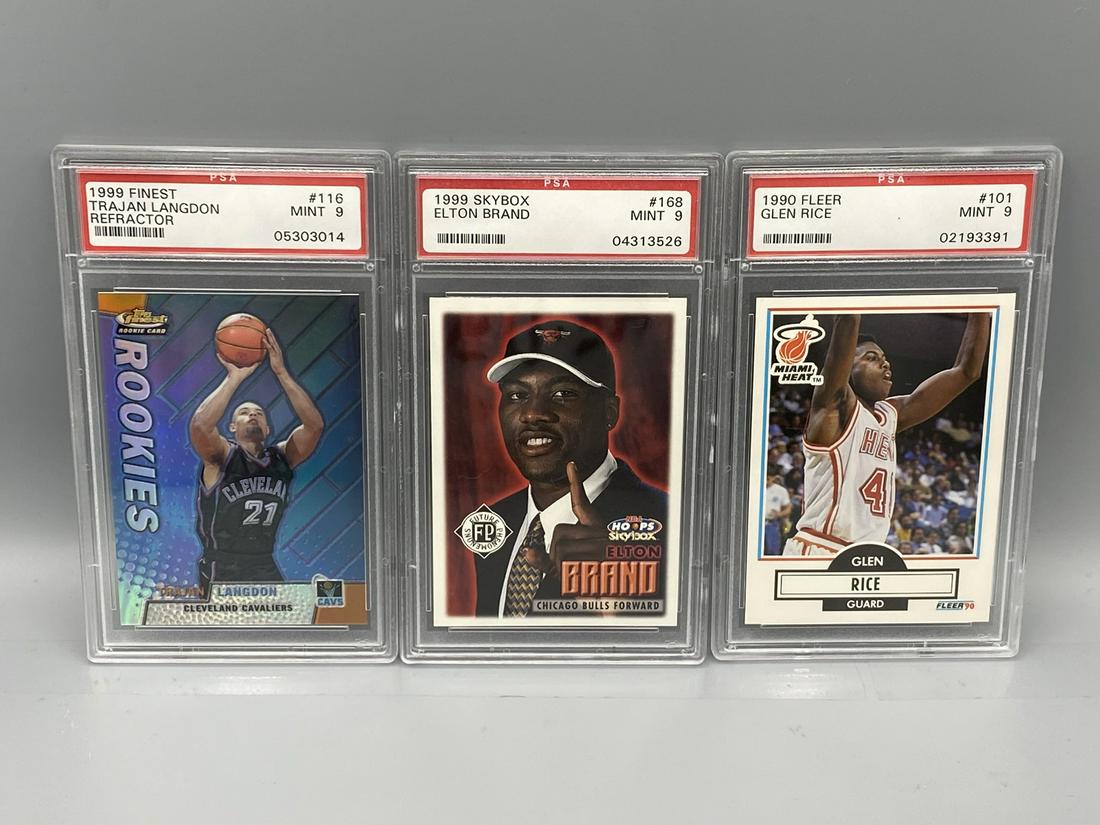 Lot of (3) NBA Stars Graded PSA Mint 9 w/Refractor (1 of 2)