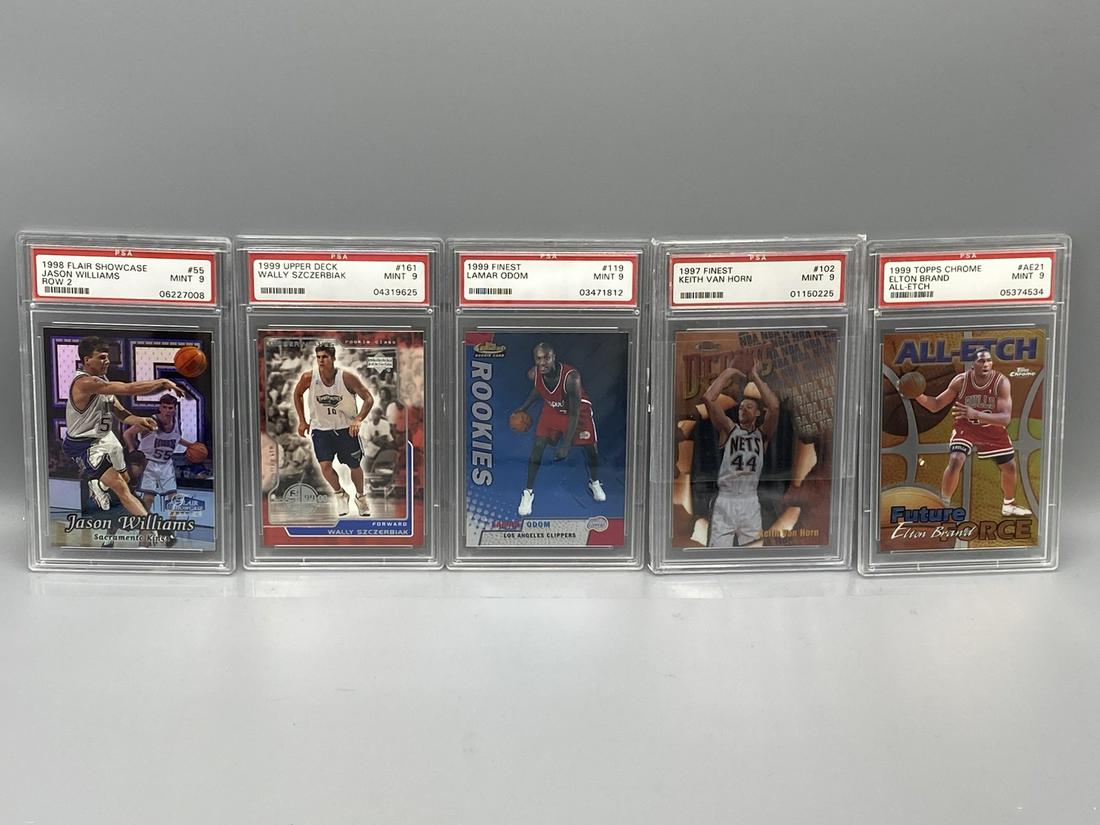 Lot of (5) NBA Stars Graded PSA Mint 9 (1 of 2)