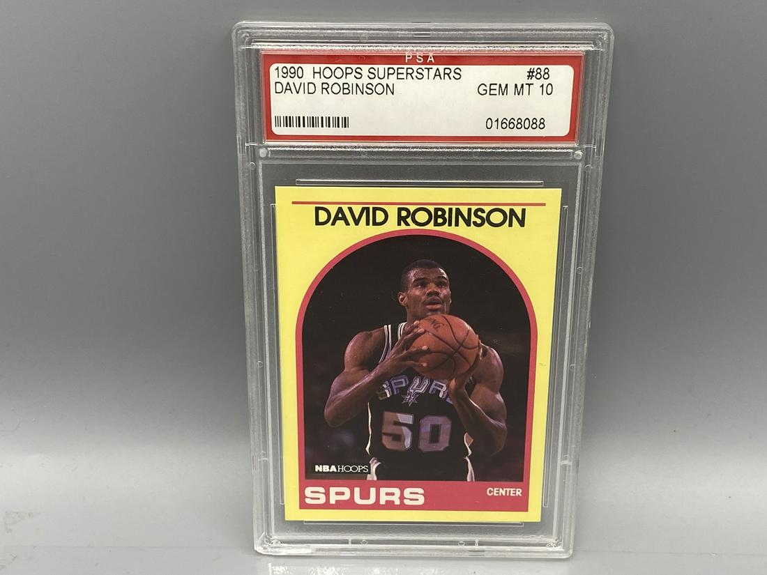 1990 Hoops Superstars David Robinson RC #88 PSA Gem (1 of 2)