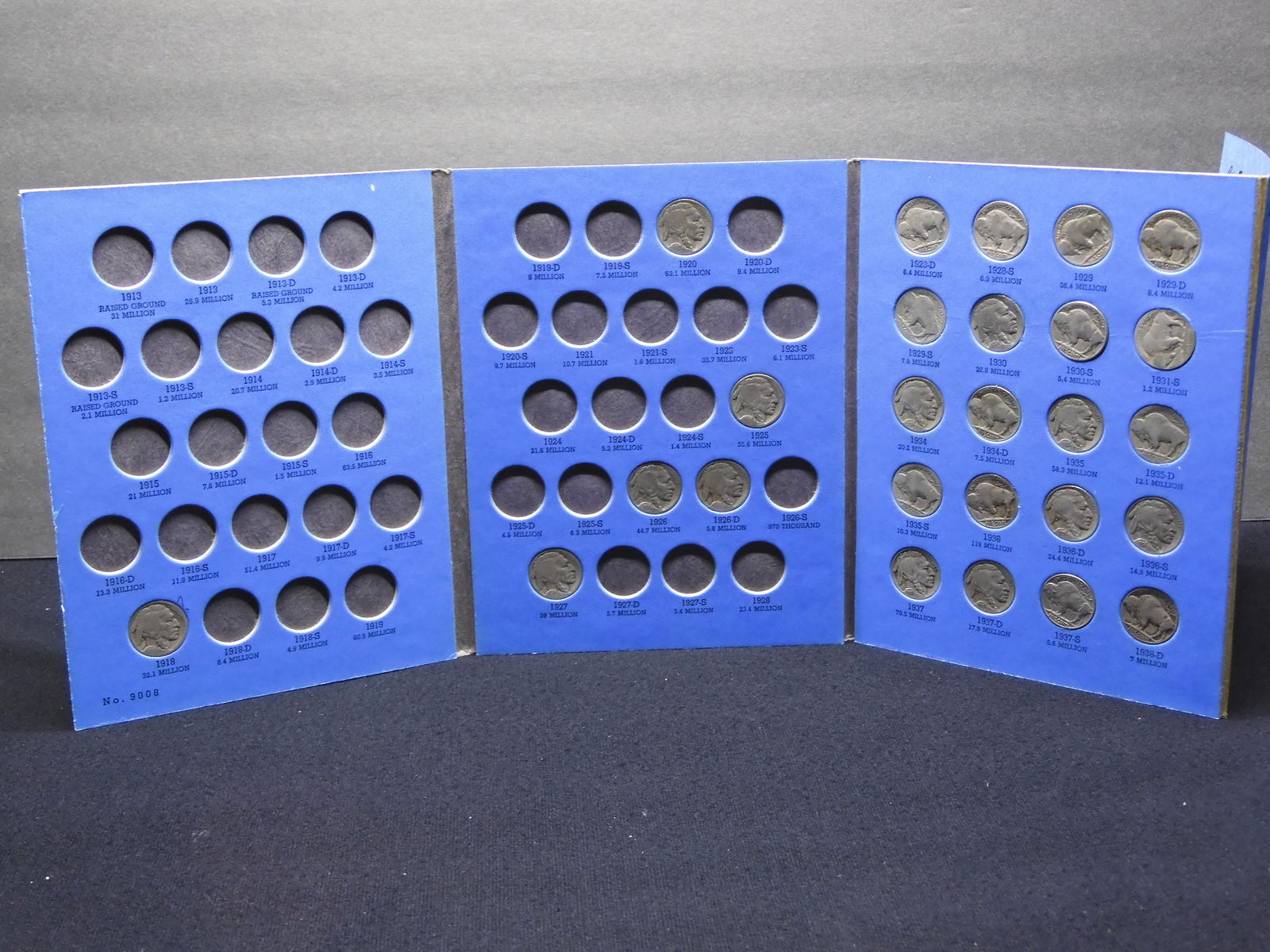 Whitman Tri-Fold Album #9008 Partial Collection Buffalo (1 of 7)