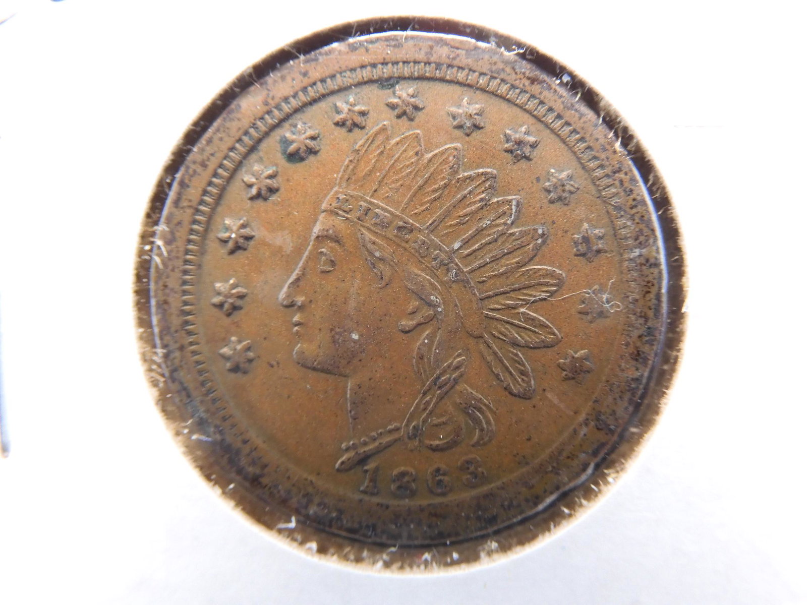 1863 Civil War Token - Frank Kern/Grocer 692/Cen Avenue: 1863 Civil War Token - Frank Kern/Grocer 692/Cen Avenue