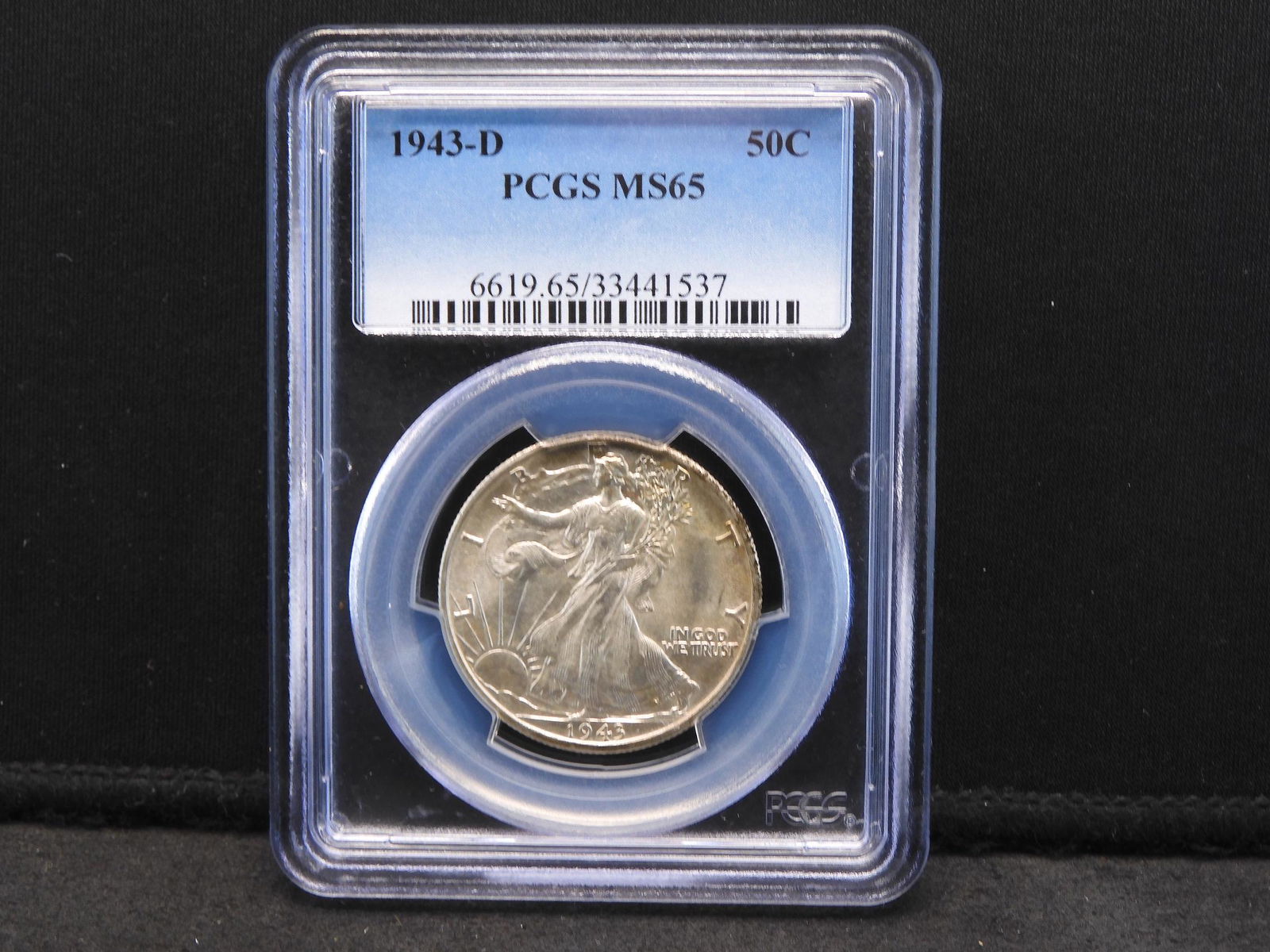 1943-D PCGS MS65 Walking Liberty Silver Half Dollar (1 of 4)