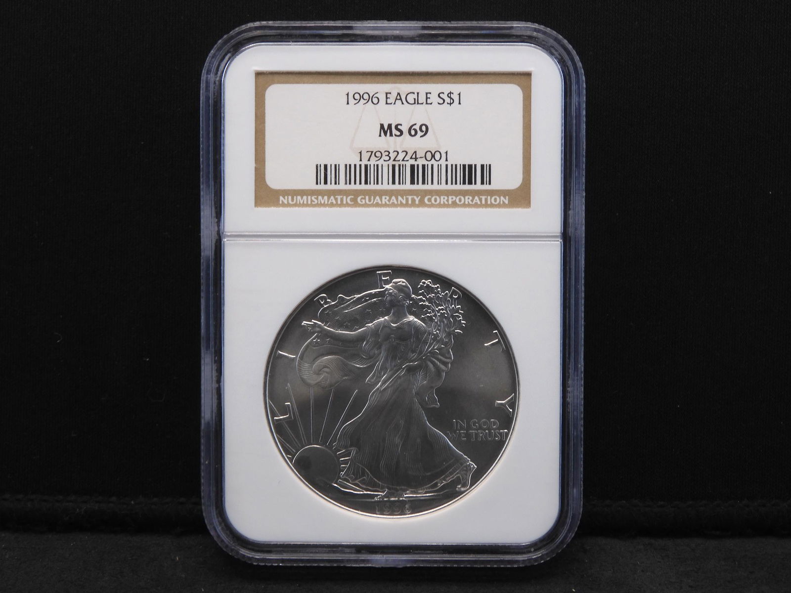 1996 NGC MS69  American Silver Eagle - THE KEY DATE!! (1 of 4)