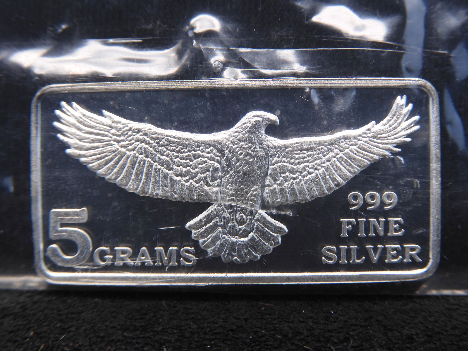 Silver Art Bar - .999 Silver 5 Gram Bar w/ Eagle On the (1 of 3)