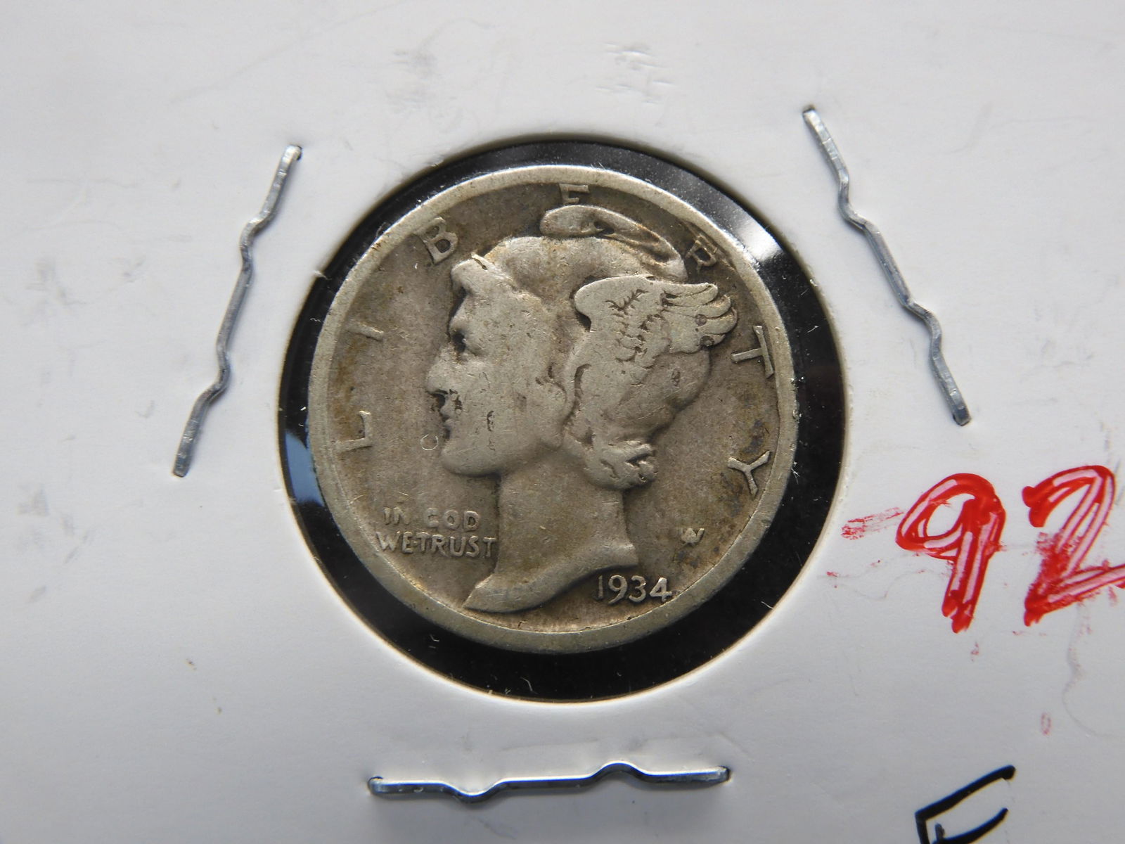 1934-D Mercury dime (1 of 3)