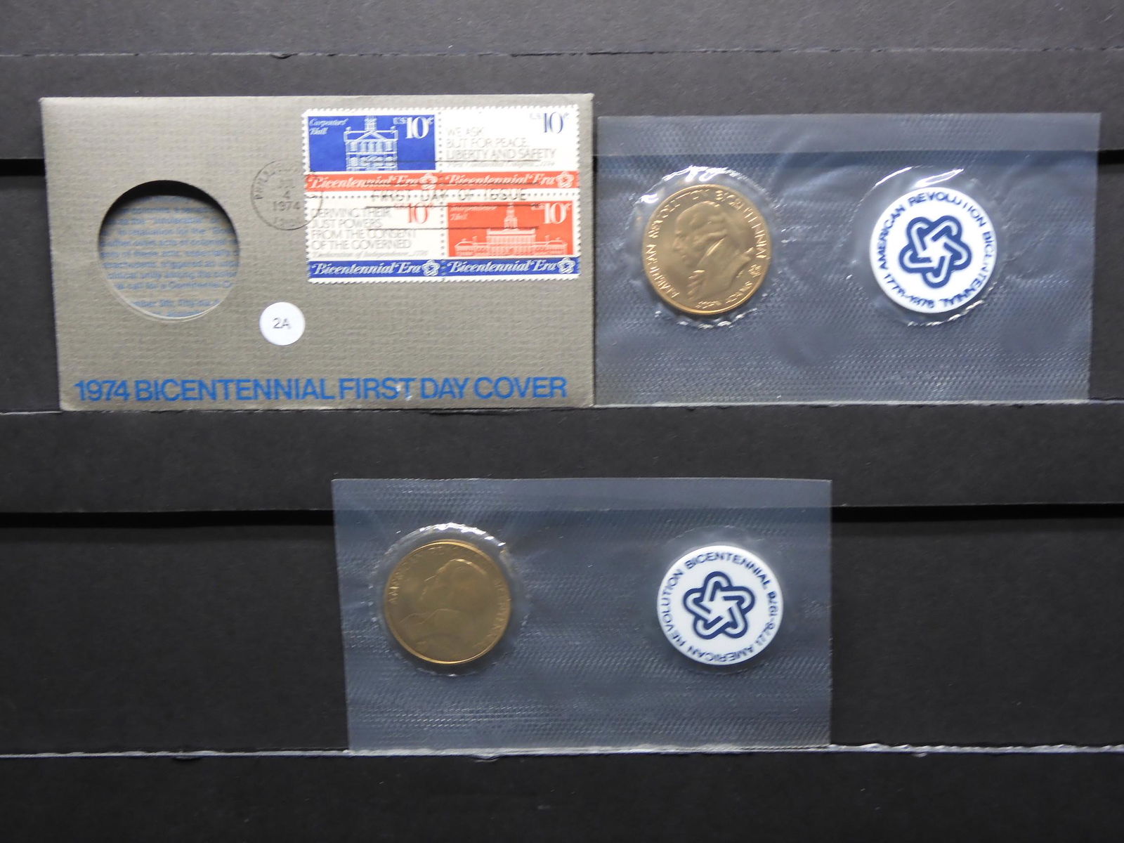 (2) Bicentennial Commemorative Medals:  1974 in First (1 of 6)