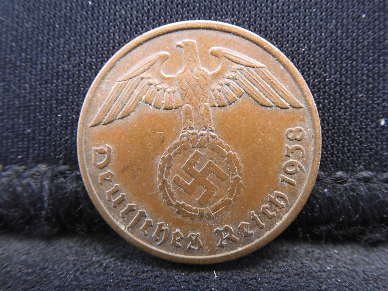 1938-A Germany 2 PF.  Nice XF with historical symbol. (1 of 2)