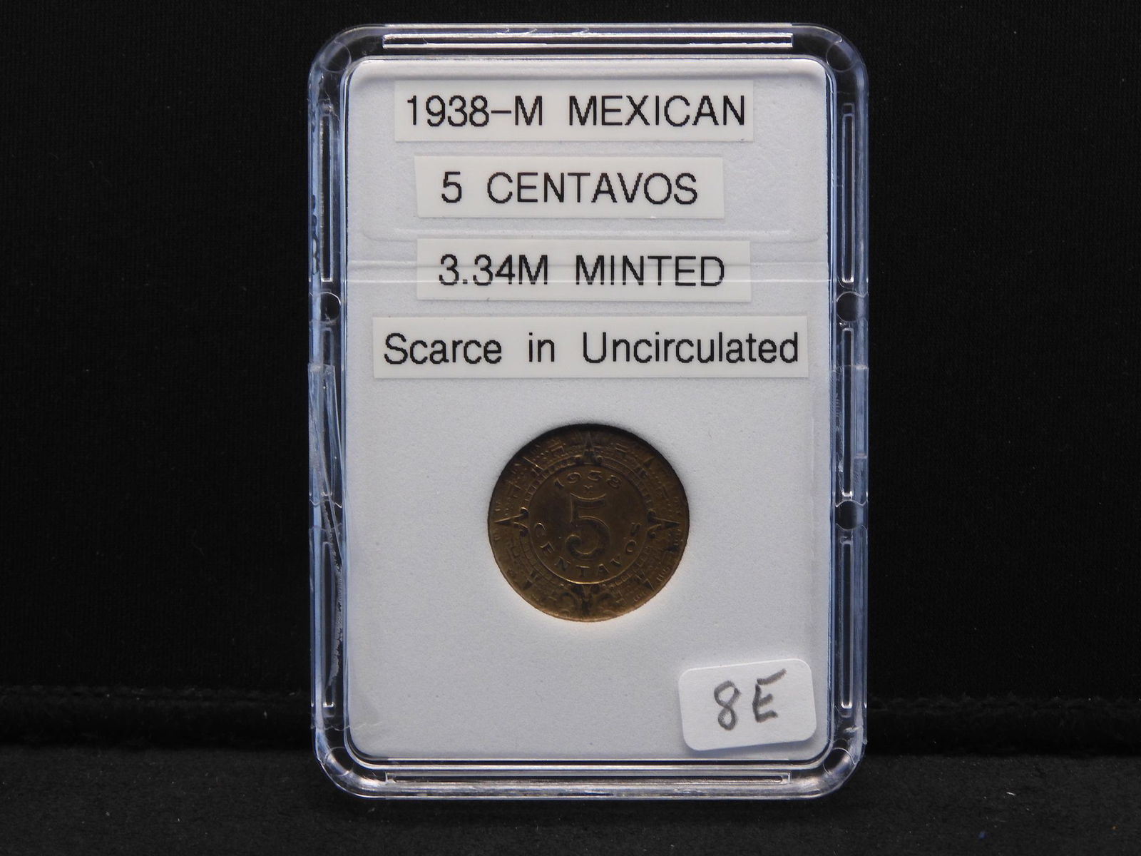 1938-Mo Mexican 5 Centavos, 3.34M Minted, Scarce coin (1 of 4)