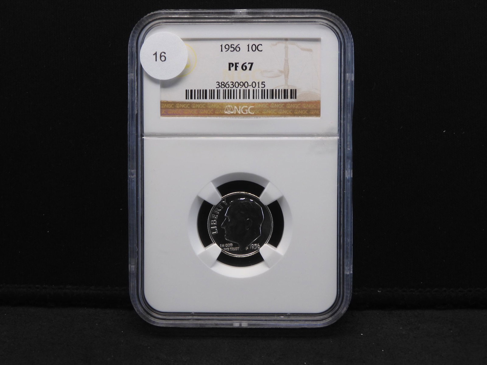 1956 Roosevelt Dime.  Slabbed by NGC (Top Tier Grader) (1 of 4)