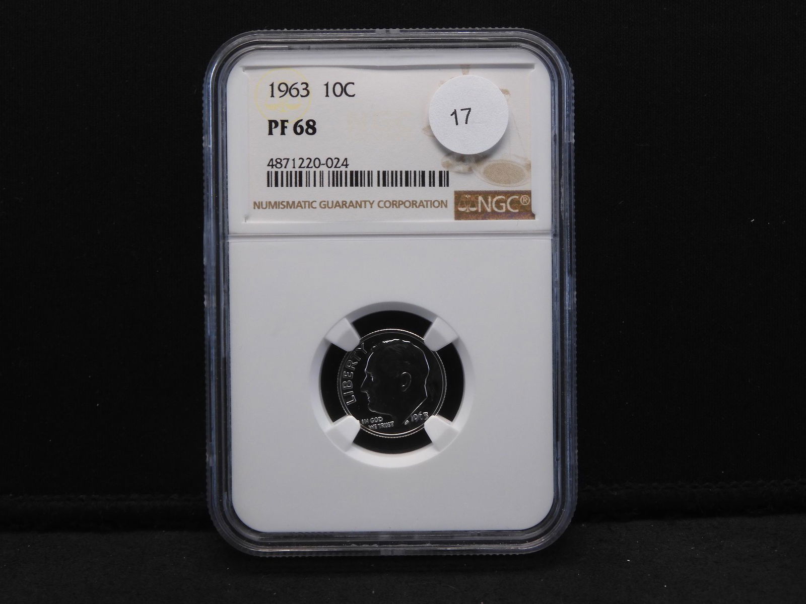 1963 Roosevelt Dime.  Slabbed by NGC (Top Tier Grader) (1 of 4)