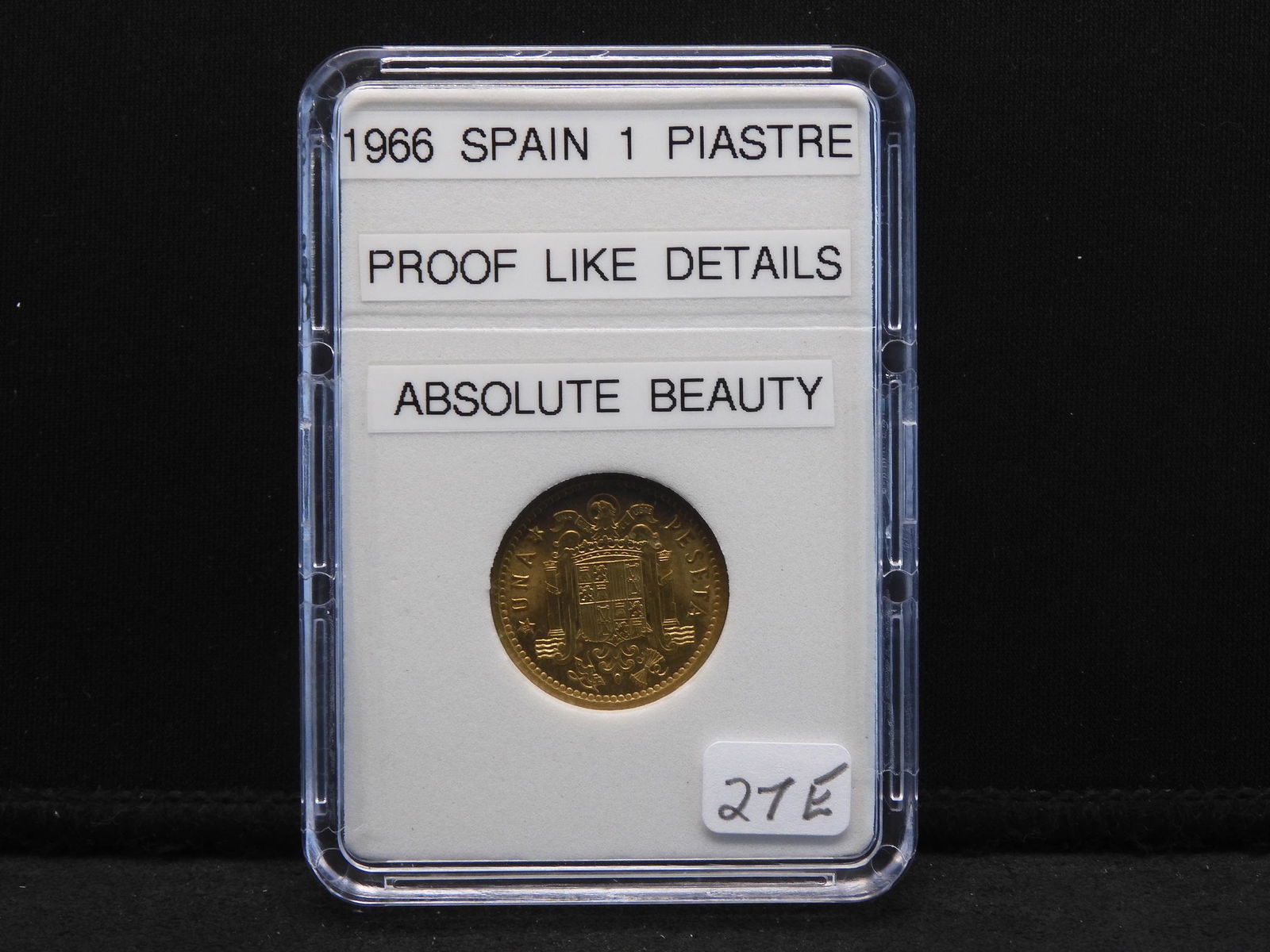 1966 Spain 1 Piastre, Proof Like Details, Absolute (1 of 4)