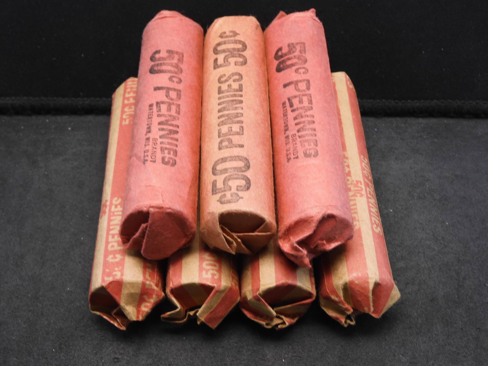 7 Rolls Lincoln Wheat Cents (1 of 5)