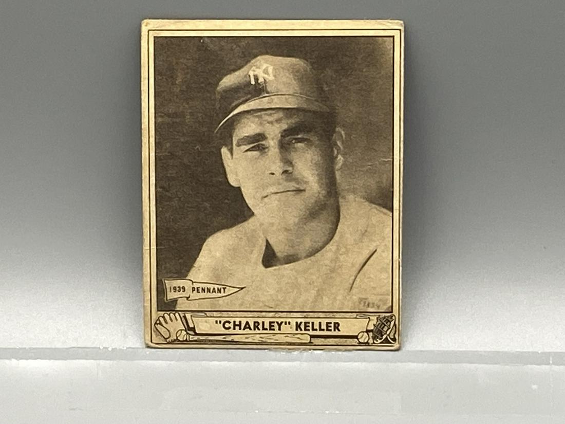 1940 Play Ball Charley Keller #9 Marked: 1940 Play Ball Charley Keller #9 Marked