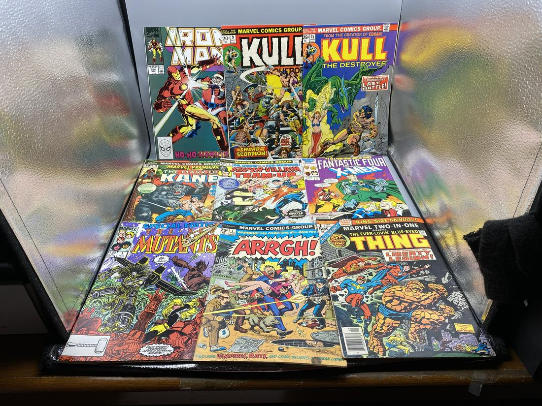 Lot of 9 Misc Marvel Comics - Iron Man, Kull, New (1 of 2)