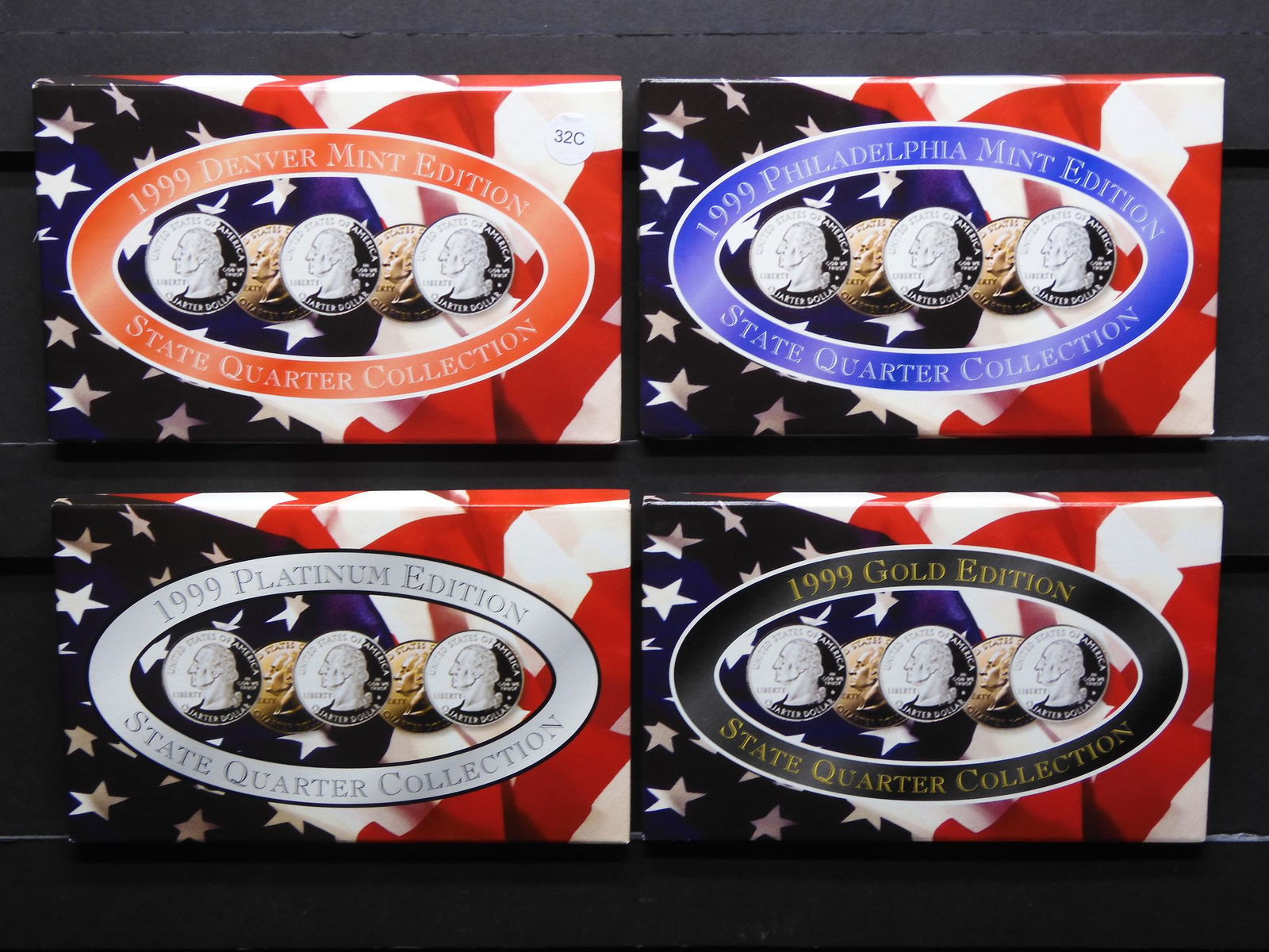 1999- P&D, Platinum & Gold Set US State Quarter Proof (1 of 7)