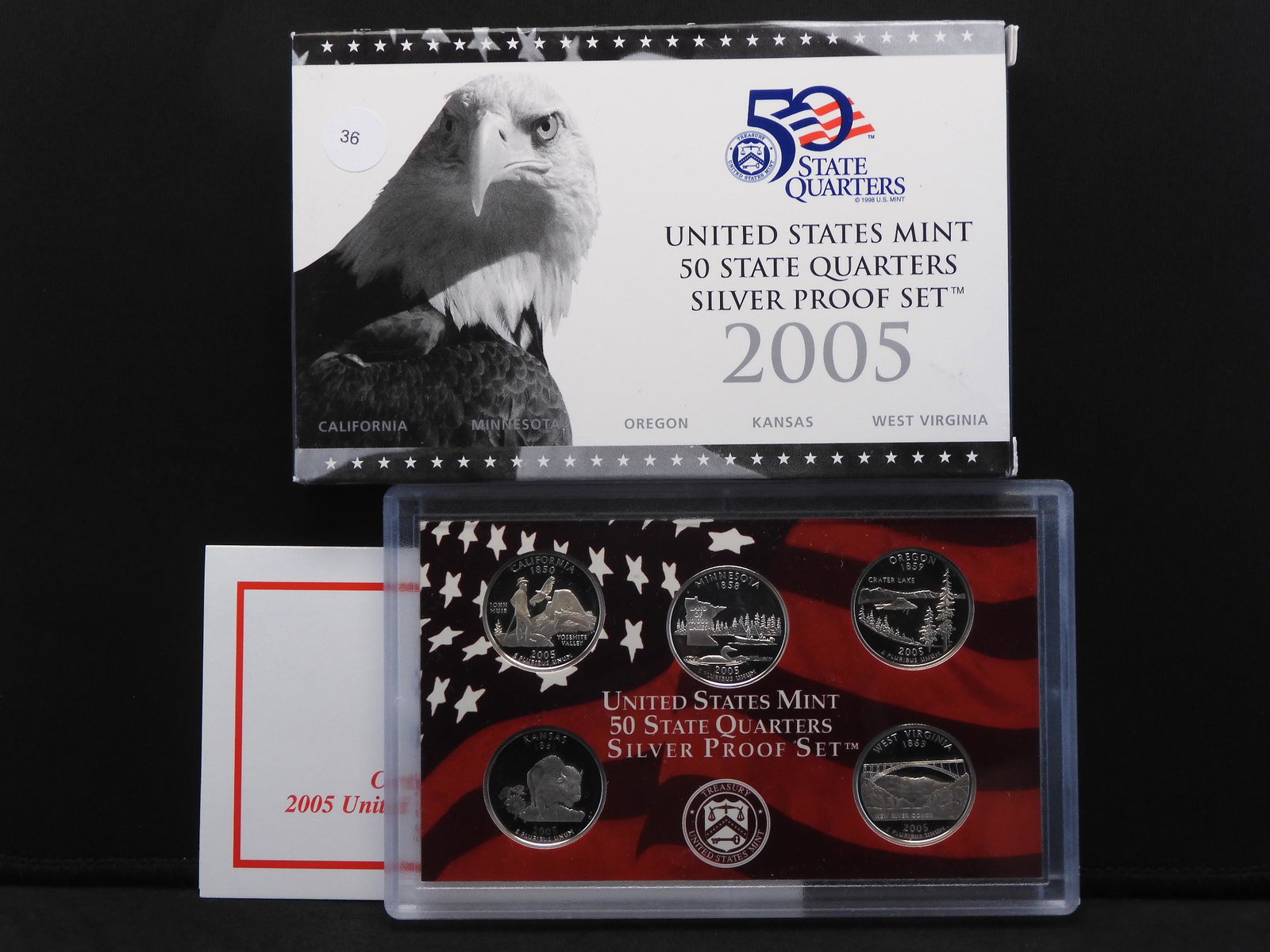 2005-S Silver State Quarter Proof Set:  CA, MN, OR, KA, (1 of 4)