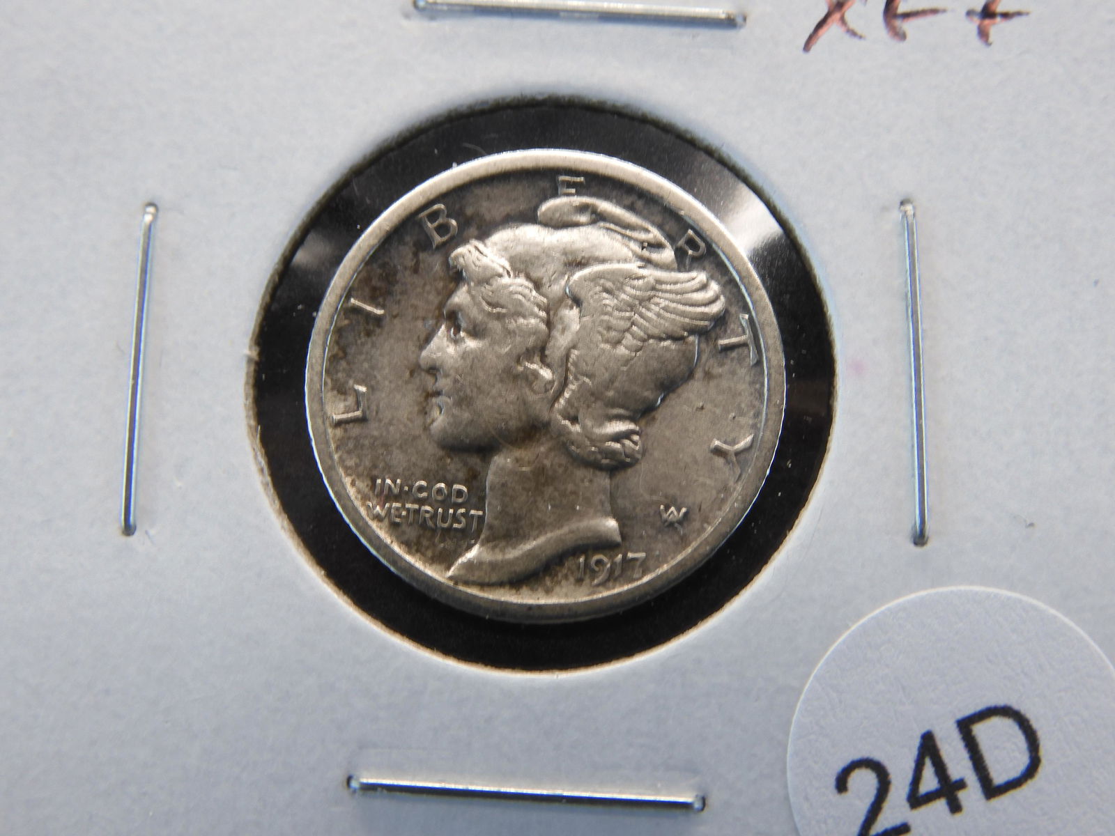 1917 Mercury 10c.  XF+ (1 of 3)