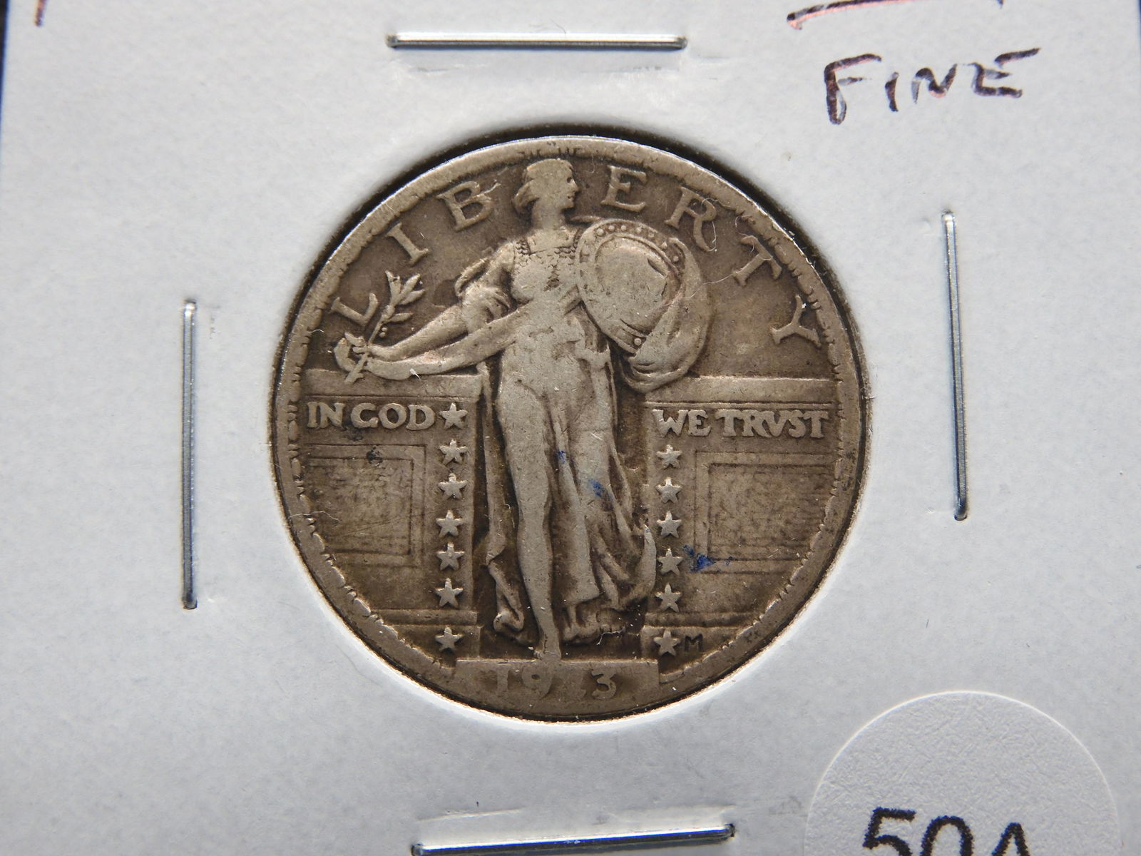 1923 Standing 25c.  Fine. (1 of 3)