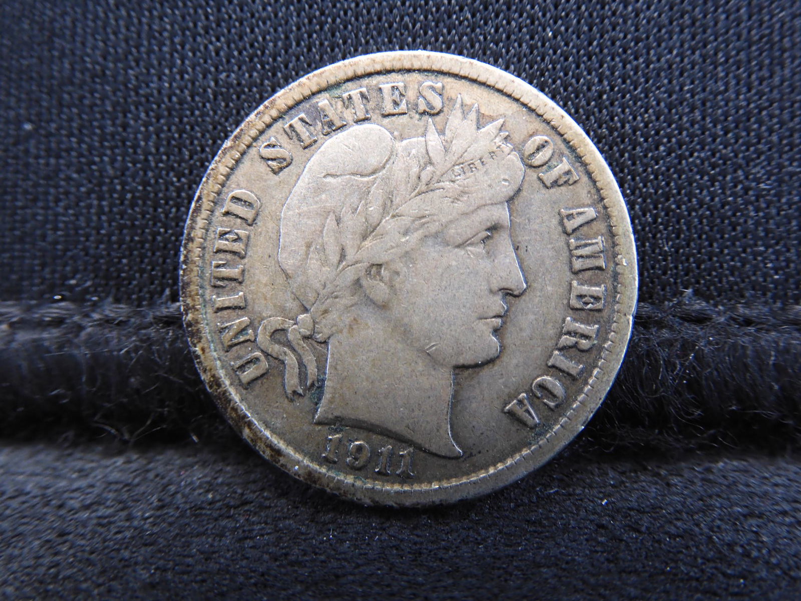 1911 Barber Silver Dime - VF Condition (1 of 2)